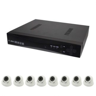 Pack de Videovigilancia con Grabador Híbrido 4 canales AHD + 4