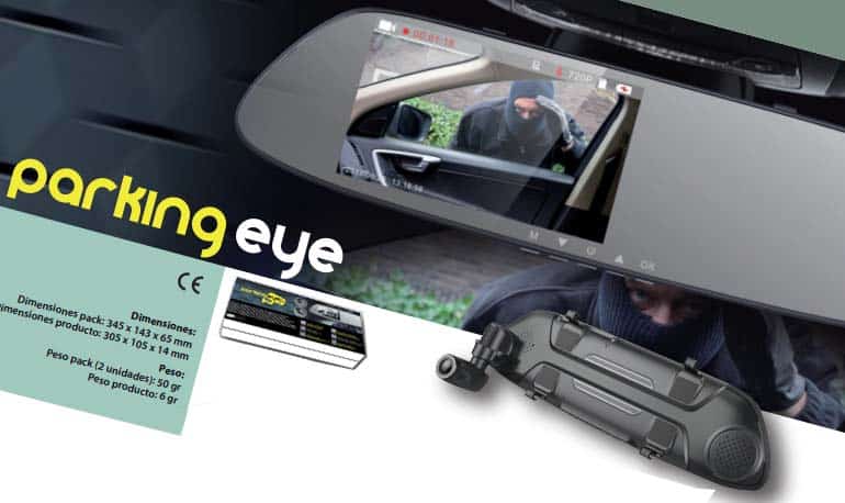 Doble cámara de vigilancia 360 Parking Eye para vehículos con sensor de movimiento