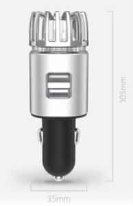 ioniza USB Dual-Port, Purificador de Aire Ionizador para Vehículo