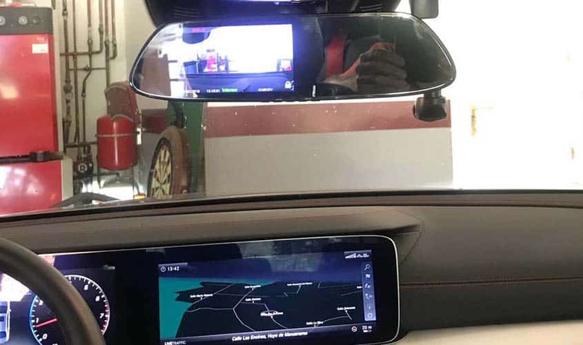 Doble cámara de vigilancia 360 Parking Eye para vehículos con sensor de movimiento