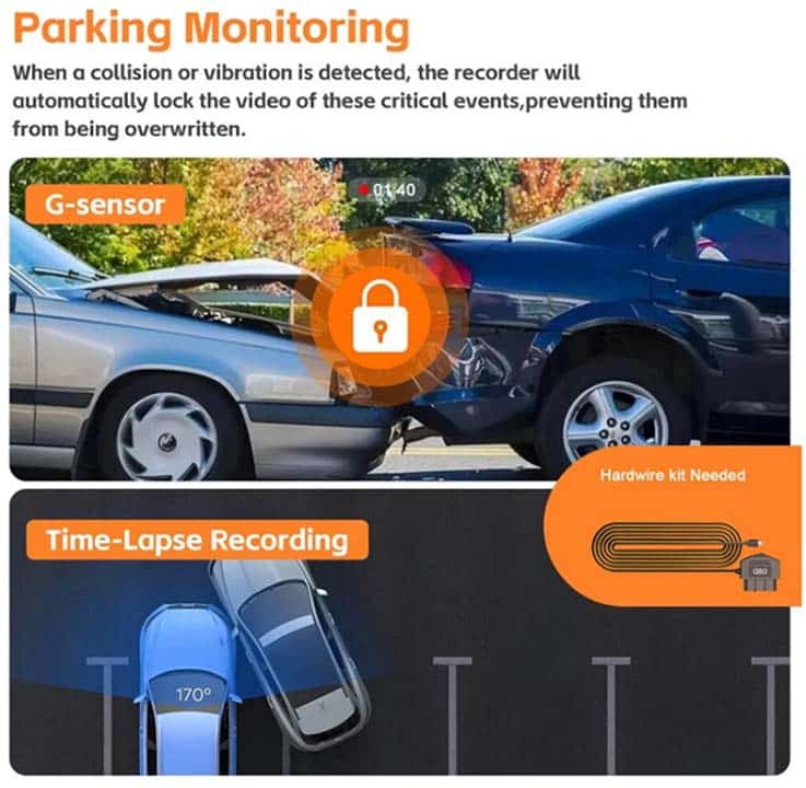 Dashcam 360º Parking Eye WiFi, GPS y con conexión OBD