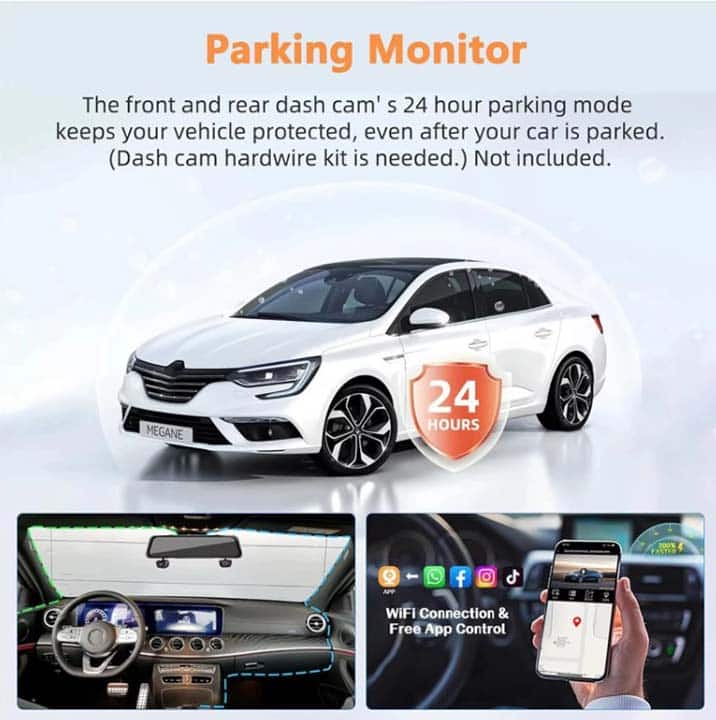 Dashcam 360º Parking Eye WiFi, GPS y con conexión OBD