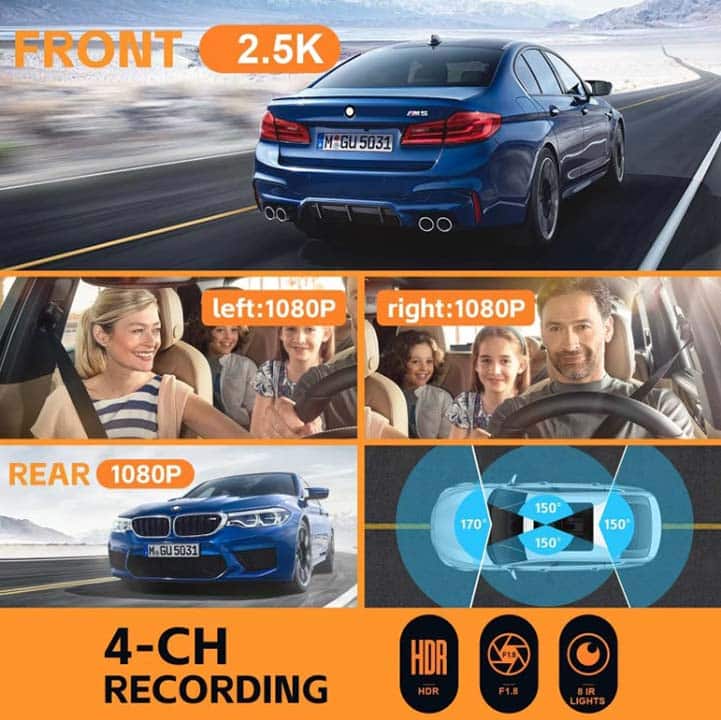Dashcam 360º Parking Eye WiFi, GPS y con conexión OBD
