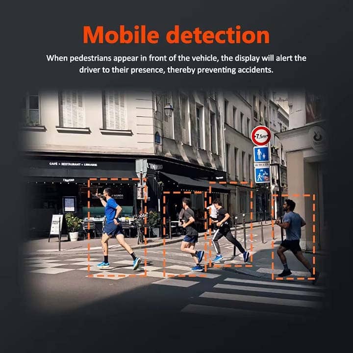 Dashcam 4K de 4 Canales WiFi con vigilancia en Parking 360 por radar de movimiento