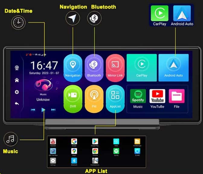 Sistema Multimedia 4G Android 13 KAZA-CAMSAM PLUS